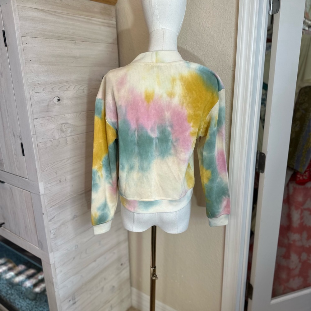 Current air NWOT size Small tie dye twist front‎ cropped sweatshirt - Picture 7 of 13